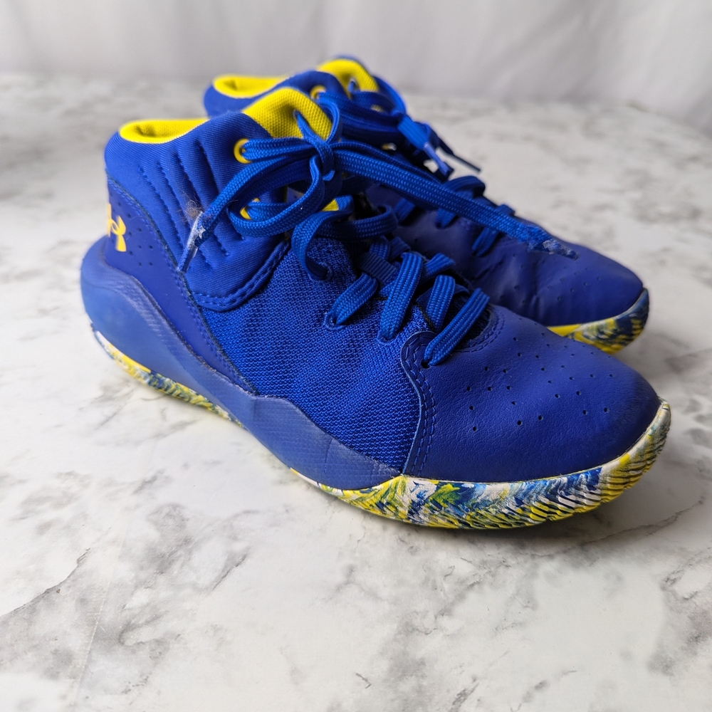Under Armour Kids Blue Basketball Shoes